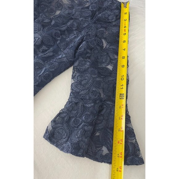 ADRIANNA PAPELL Women's Embroidered Mini Blue Dress SIZE: 4 - Picture 8 of 8